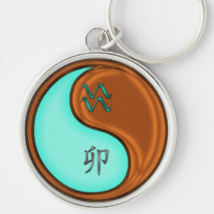 Aquarius & Wood Rabbit Keychain