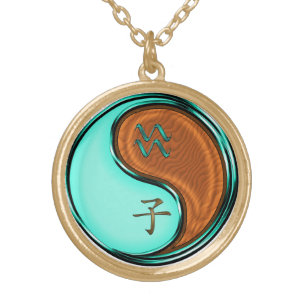 Aquarius & Wood Rat Gold Plated Necklace