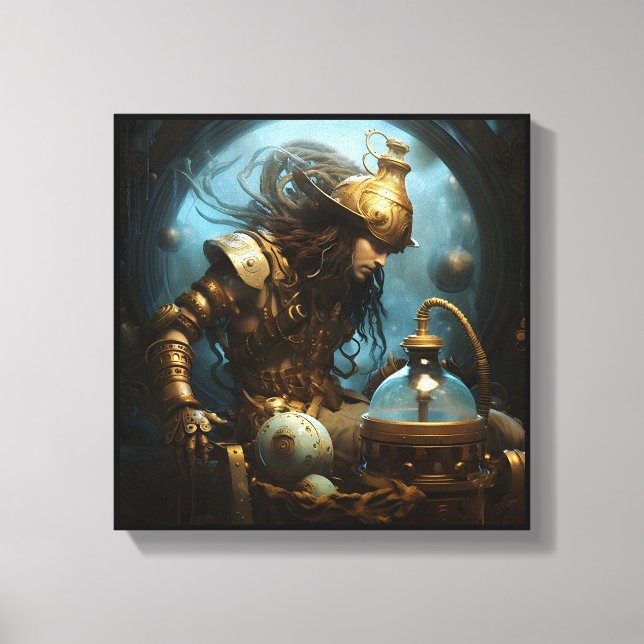Aquarius Zodiac Art Canvas Print (Front)
