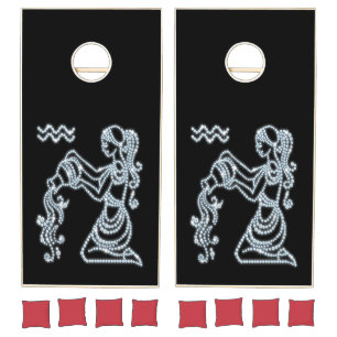 Aquarius Zodiac Astrology Sign Cornhole Set