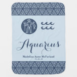 Aquarius Zodiac Baby Blanket at Zazzle