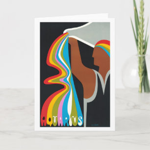 Aquarius Zodiac Birthday Card