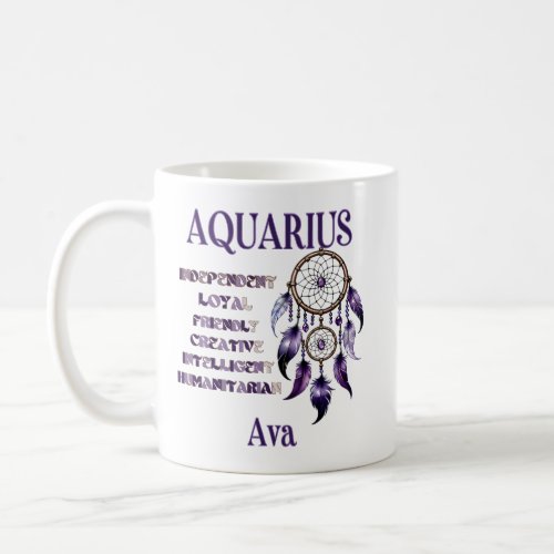 Aquarius Zodiac Birthstone Coffee Mug