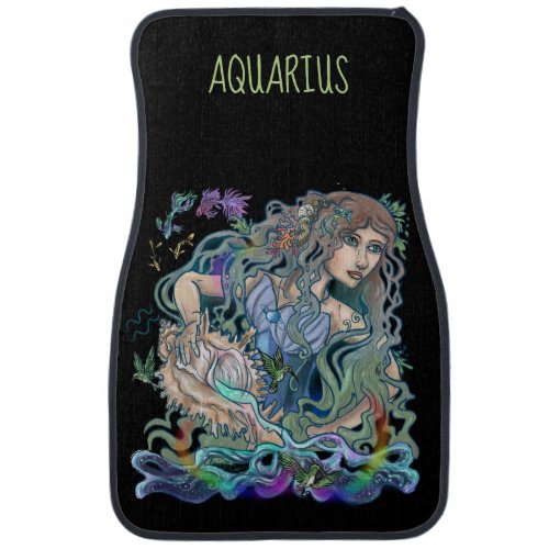 Aquarius Zodiac Car Floor Mat