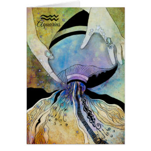 Aquarius Zodiac Cards