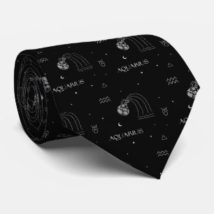 Aquarius Zodiac - Celestial Water Bearer (1) Neck Tie