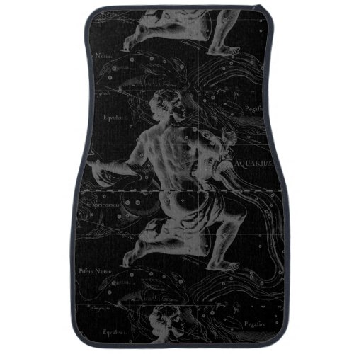 Aquarius Zodiac Constellation Hevelius 1690 Car Floor Mat