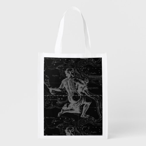Aquarius Zodiac Constellation Hevelius 1690 Grocery Bag