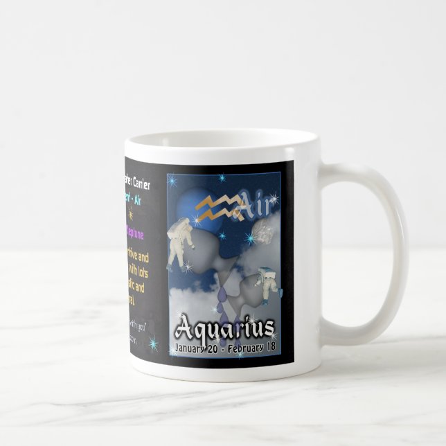 Aquarius  zodiac Cup (Right)