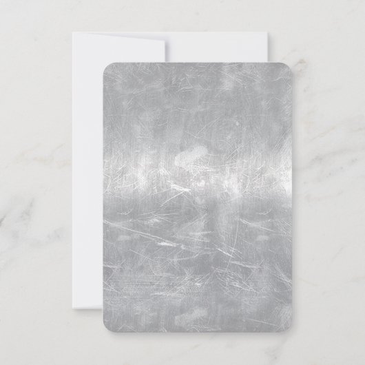 Aquarius Zodiac Distressed Silver Steel Style (Back)