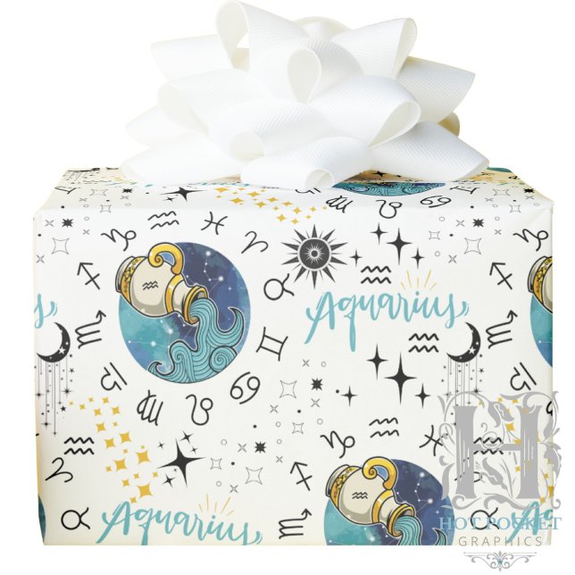 Aquarius Zodiac Gift Wrapping Paper (Creator Uploaded)