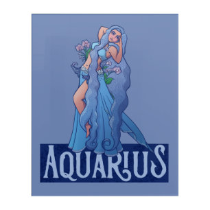Aquarius Zodiac Goddess Belly Dancer Art Birthday