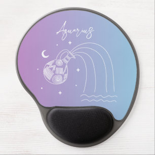 Aquarius zodiac horoscope star sign gradient gel mouse pad