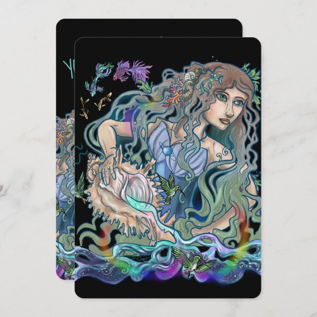 Aquarius Zodiac Invitation (Front/Back)