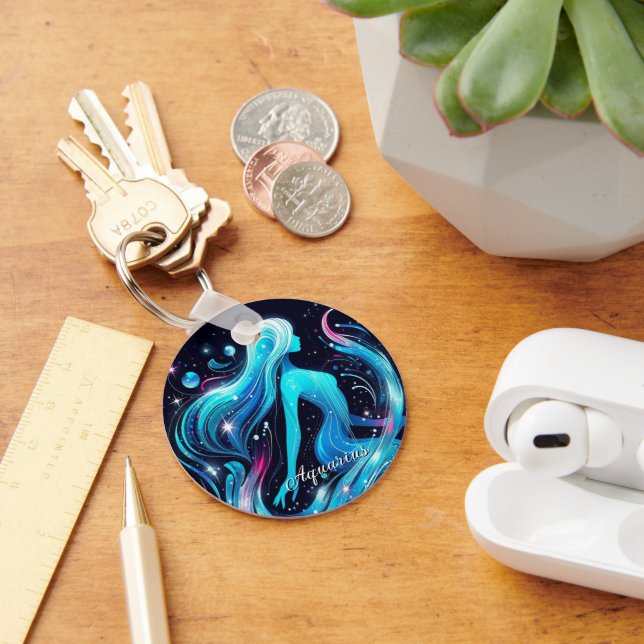 Aquarius Zodiac Key Chain (Desk)