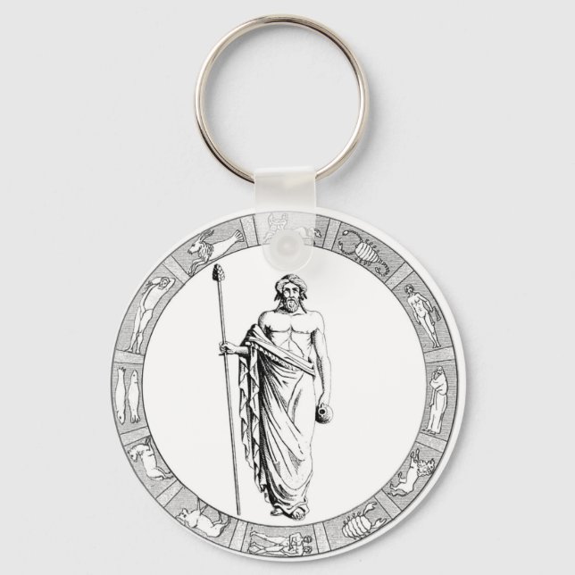 Aquarius Zodiac Keychain (Front)
