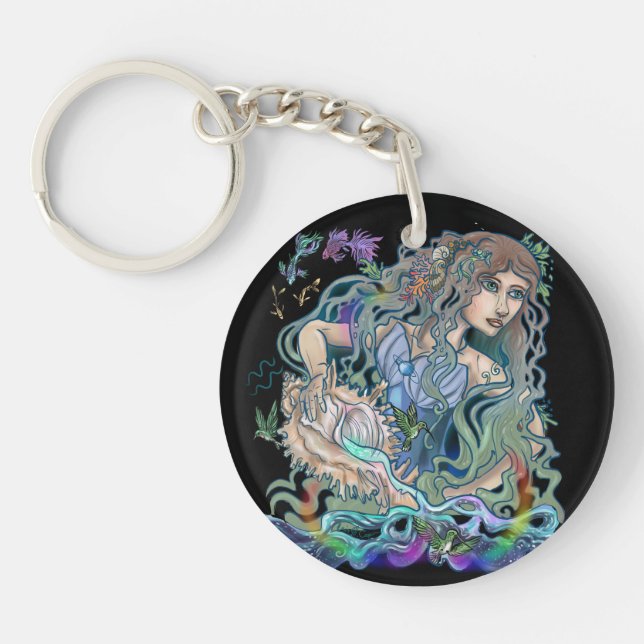 Aquarius Zodiac Keychain (Front)