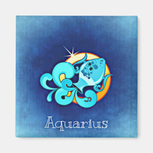 aquarius zodiac magnet