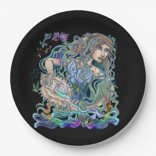 Aquarius Zodiac Paper Plates