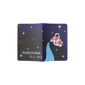 Aquarius zodiac Passport Holder