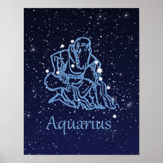 Aquarius Zodiac Sign and Constellation (Front)