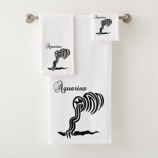 Black Zodiac Towel Holder