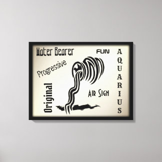 Aquarius Zodiac Sign and Symbol Framed