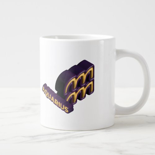 Aquarius Zodiac Sign and Text Design Mug n Cup
