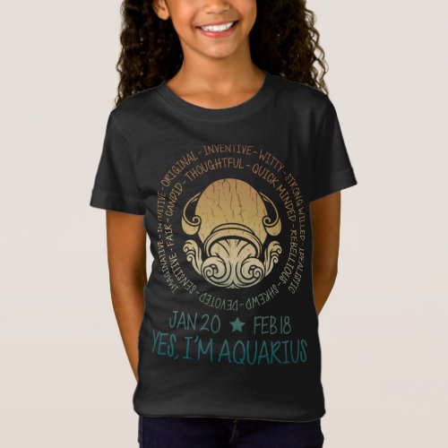 Aquarius Zodiac Sign _ Aquarius Personality Featur T_Shirt