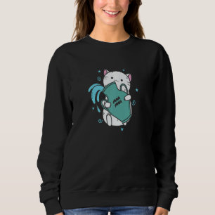 Aquarius Zodiac Sign as a Cat Horoscope Sweatshirt