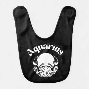Aquarius Zodiac Sign Astrological Baby Bib