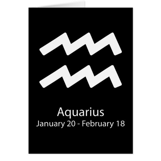 Aquarius Zodiac sign Astrology Cards (Front)