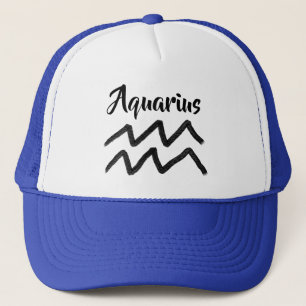 Aquarius Zodiac Sign Astrology Horoscope Trucker Hat