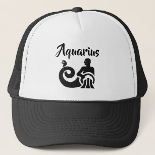 Aquarius Zodiac Sign Astrology Horoscope Trucker Hat
