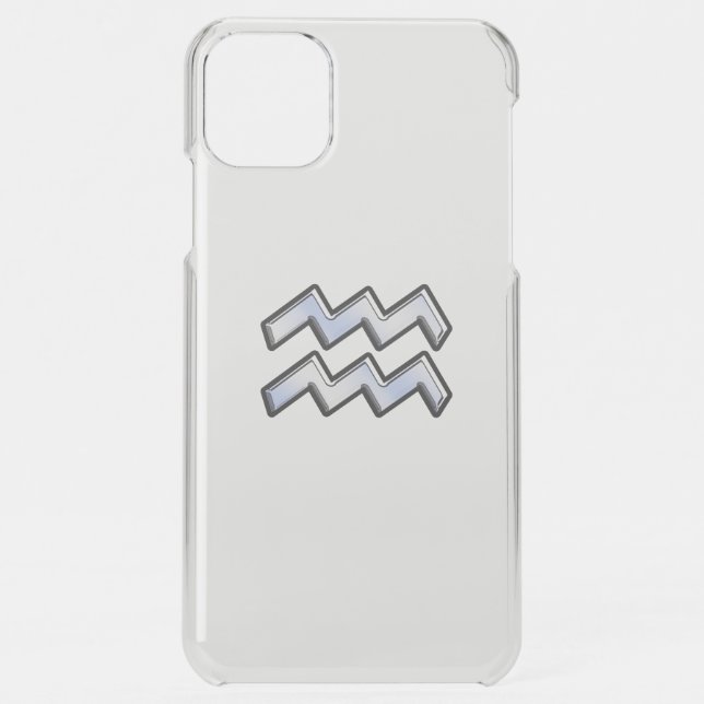 Aquarius Zodiac Sign Carbon Fiber Style Uncommon iPhone Case (Back)