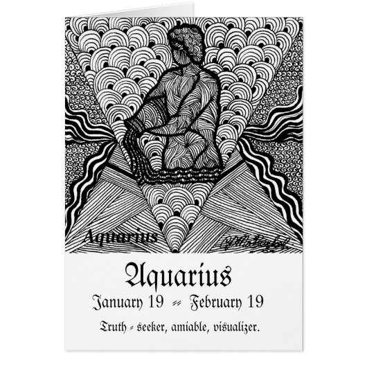 Aquarius (Zodiac sign) Cards (Front)