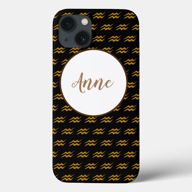 Aquarius Zodiac Sign Case-Mate iPhone Case (Back)