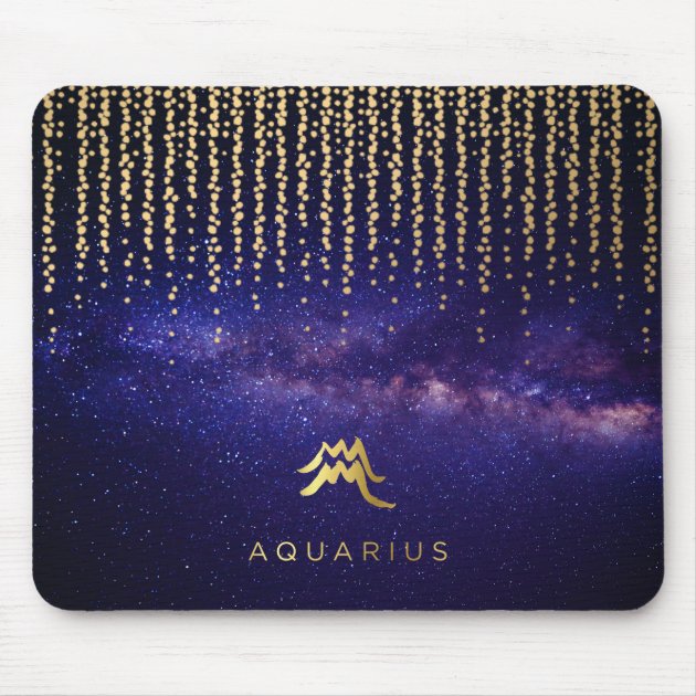 Astrology Horoscope Star Sign Aquarius Computer Mouse Pad Size