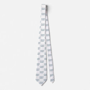 Aquarius Zodiac Sign Fun Quote Blue Birthday White Neck Tie