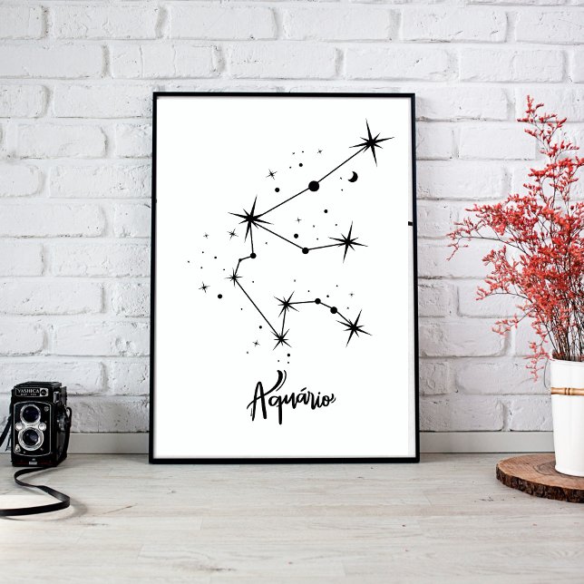 Aquarius Zodiac Sign Gift Aquarius astrology Acrylic Print (Creator Uploaded)