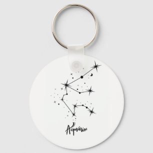 Aquarius Zodiac Sign Gift Aquarius astrology Keychain