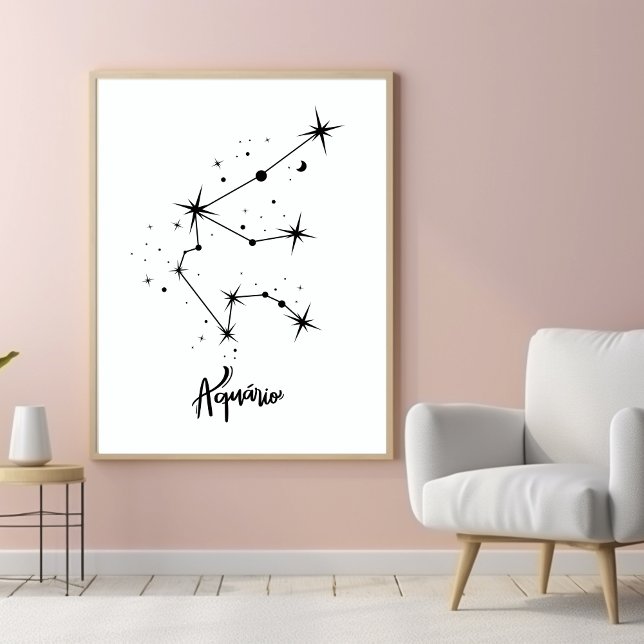 Aquarius Zodiac Sign Gift Aquarius wall art  (Creator Uploaded)