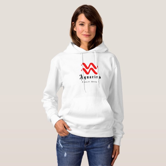 Aquarius zodiac sign hoodie (Front Full)