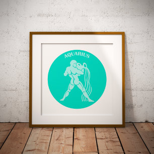 Aquarius, Zodiac Sign, Horoscope, Astrology Poster