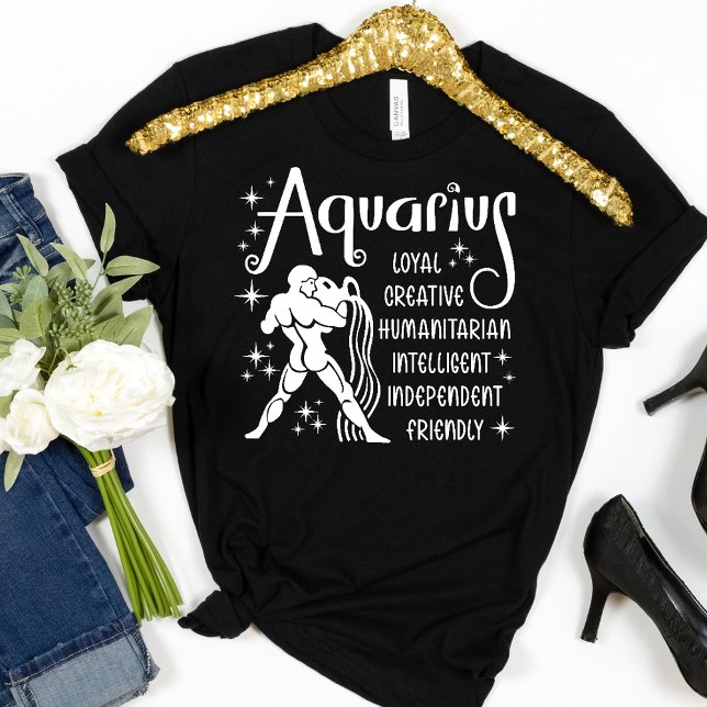 Aquarius Zodiac Sign Horoscope  Personality Traits T-Shirt (Creator Uploaded)