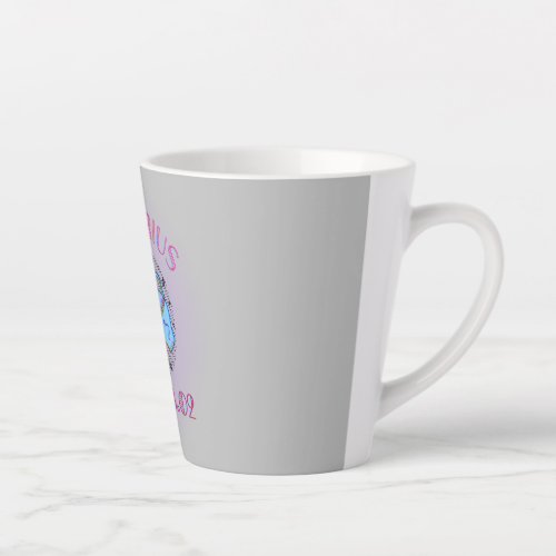 Aquarius zodiac sign latte mug