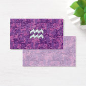 Aquarius Zodiac Sign on fuchsia digital camo (Desk)