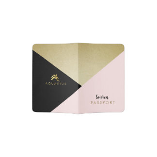 Aquarius Zodiac Sign - Passport Cover