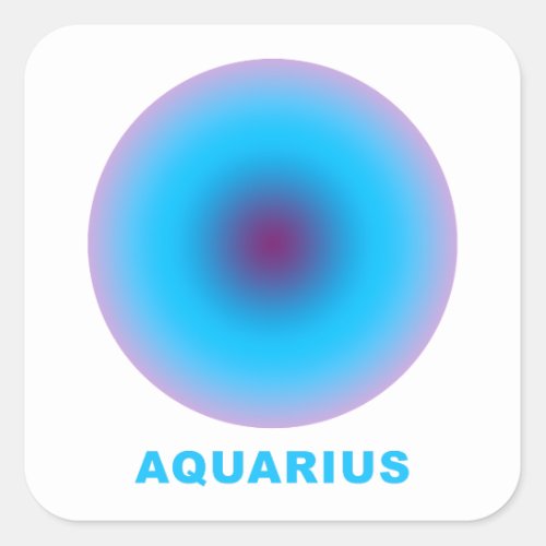 Aquarius Zodiac Sign Square Sticker