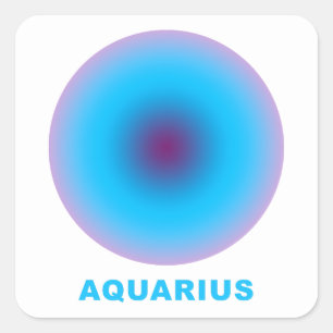 Aquarius Zodiac Sign Square Sticker